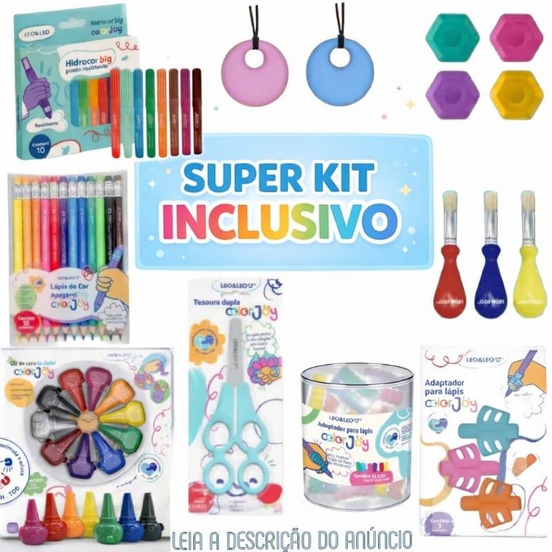 Kit Educacional Inclusivo TEA TDAH Escrita Coordenação Motora Material Escolar Terapêutico