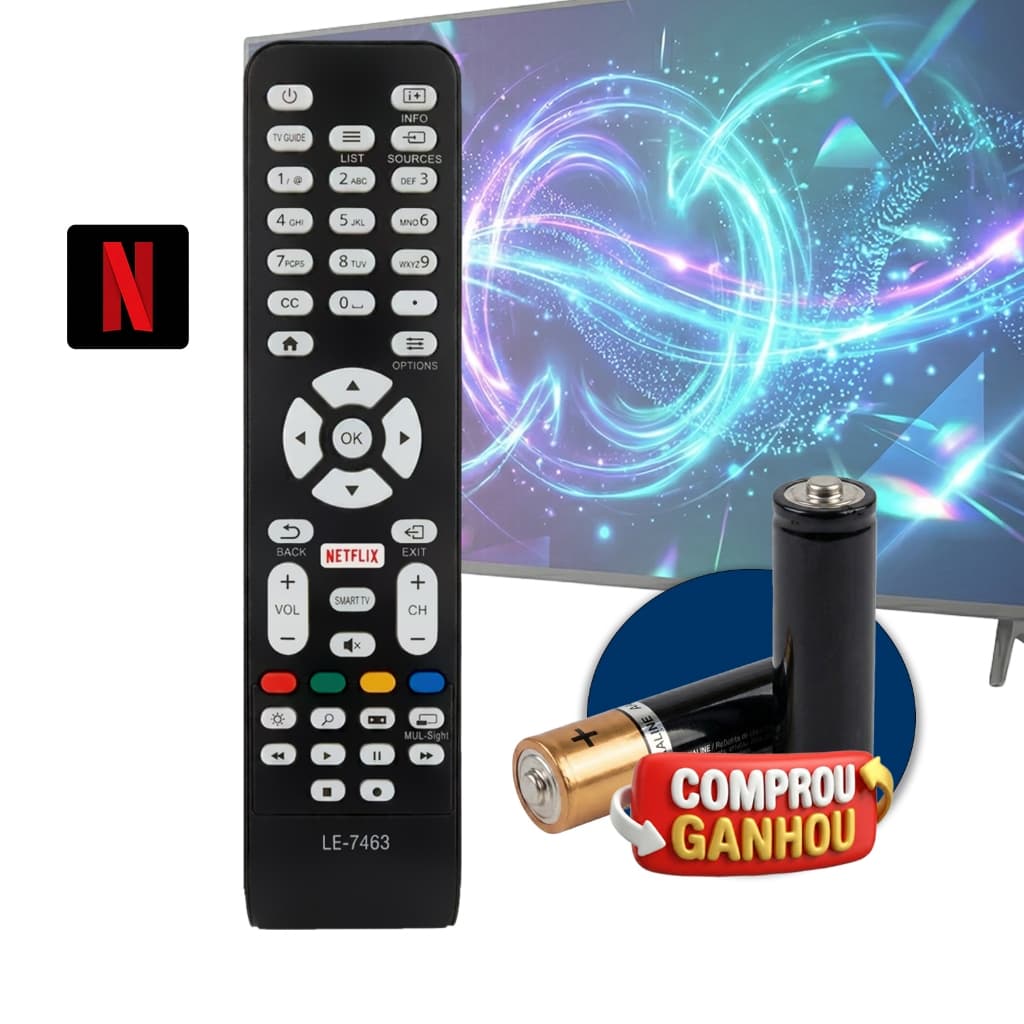 Controle Remoto Compatível Tv Aoc 43 Led Smart LE43S5970 LE43S5977  LE32S5970  LE39S5970