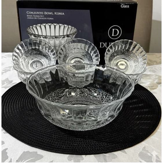 Conjunto De Bowls De Vidro Konia 7 Peças Sobremesa