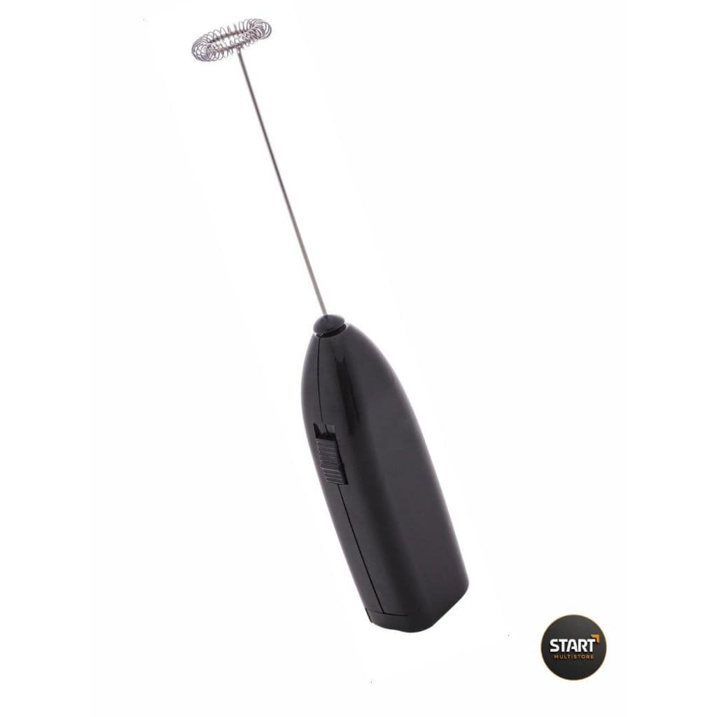 Mini Mixer Elétrico para Bebidas de Inox e Plástico Preto