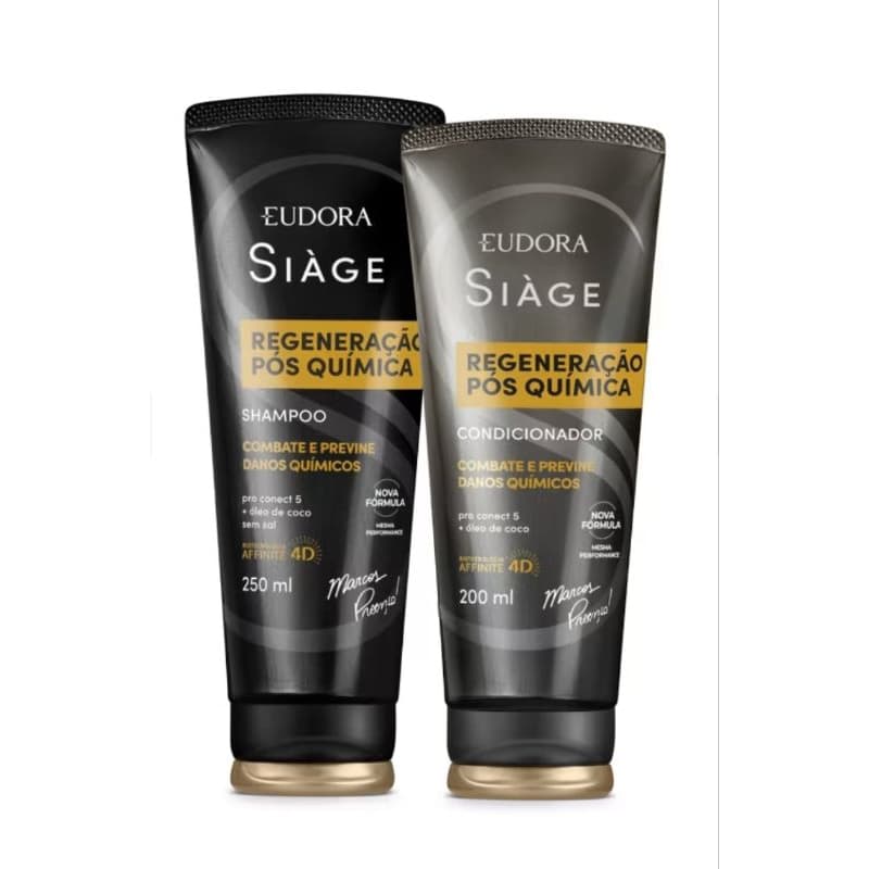 Combo Siàge Regeneração Pós Química: Shampoo 250ml + Condicionador 200ml(Vence:09/27)