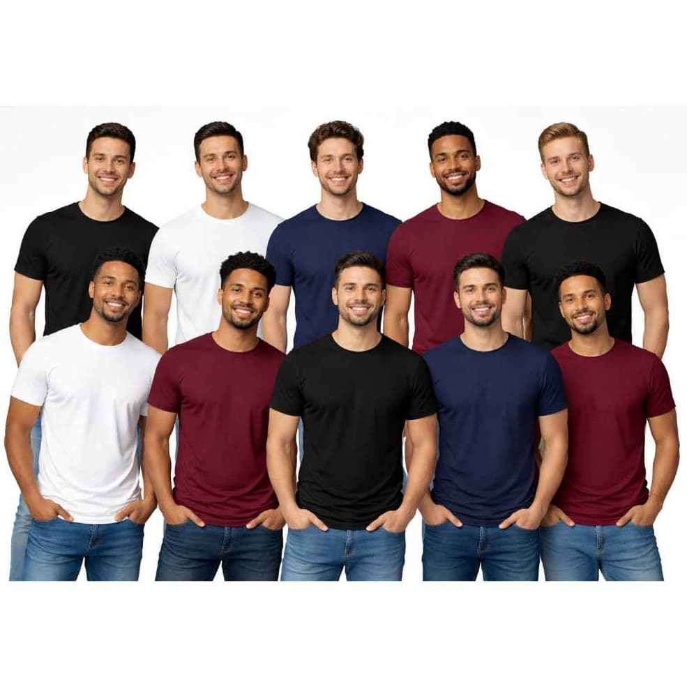 Kit 10 Camisa Masculina Básica Lisa Sublimação Silk