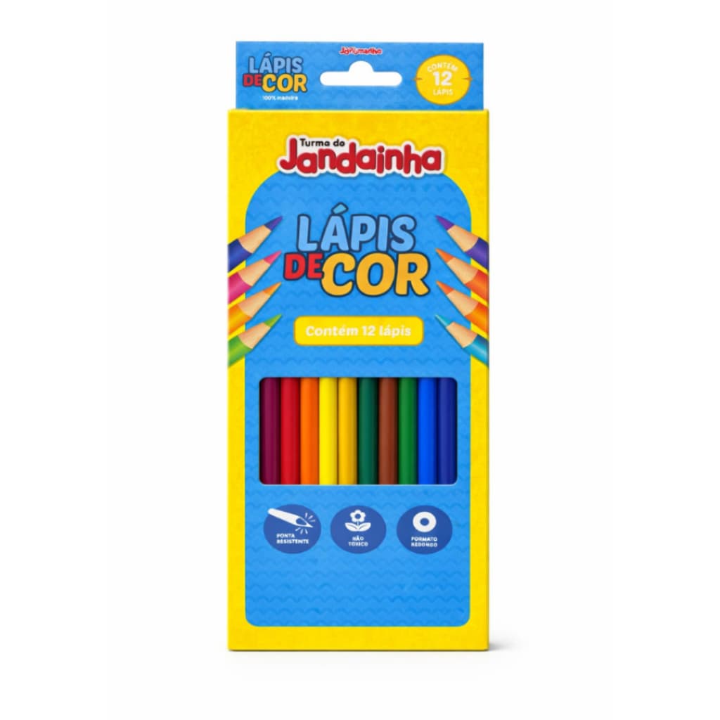 Lápis de Cor 12 cores Jandaia / Material Escolar / Volta as aulas