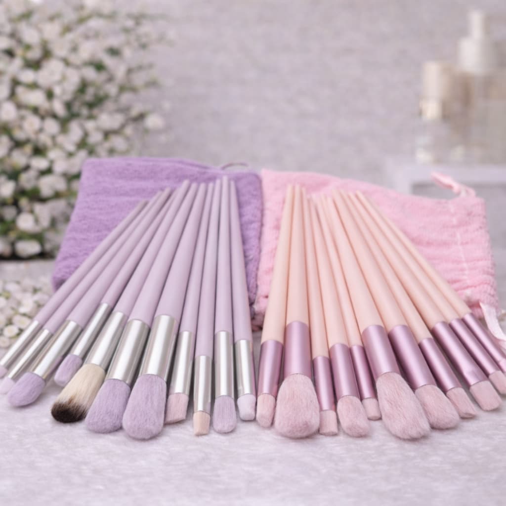 Kit 13 Pçs Pincéis De Maquiagem Profissional - Para Base, Blush, Contorno, Sombra e Sobrancelha