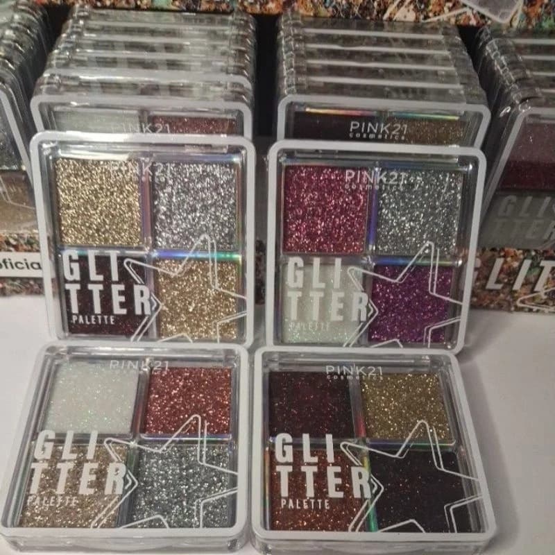 Paleta de sombra glitter pink21