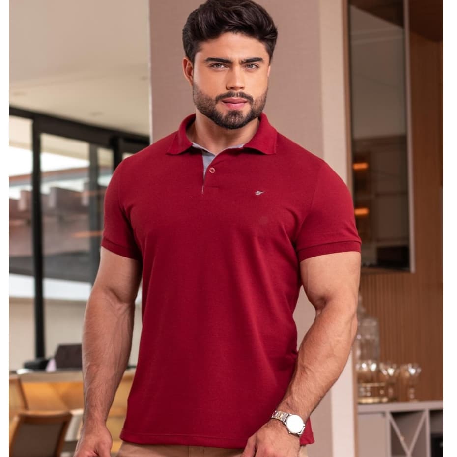 Camisa Polo Masculina Casual Premium | Elegante, Confort谩vel e Vers谩til