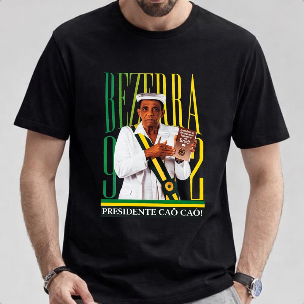 Camiseta Bezerra Da Silva Cantor Camisa Presidente Caô Caô Samba Malandragem 100% Algodão