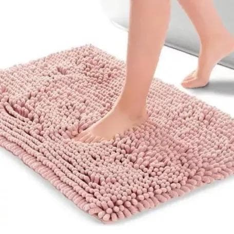 Tapete Banheiro Microfibra Antiderrapante 40x60 Box Bolinha Macarrão