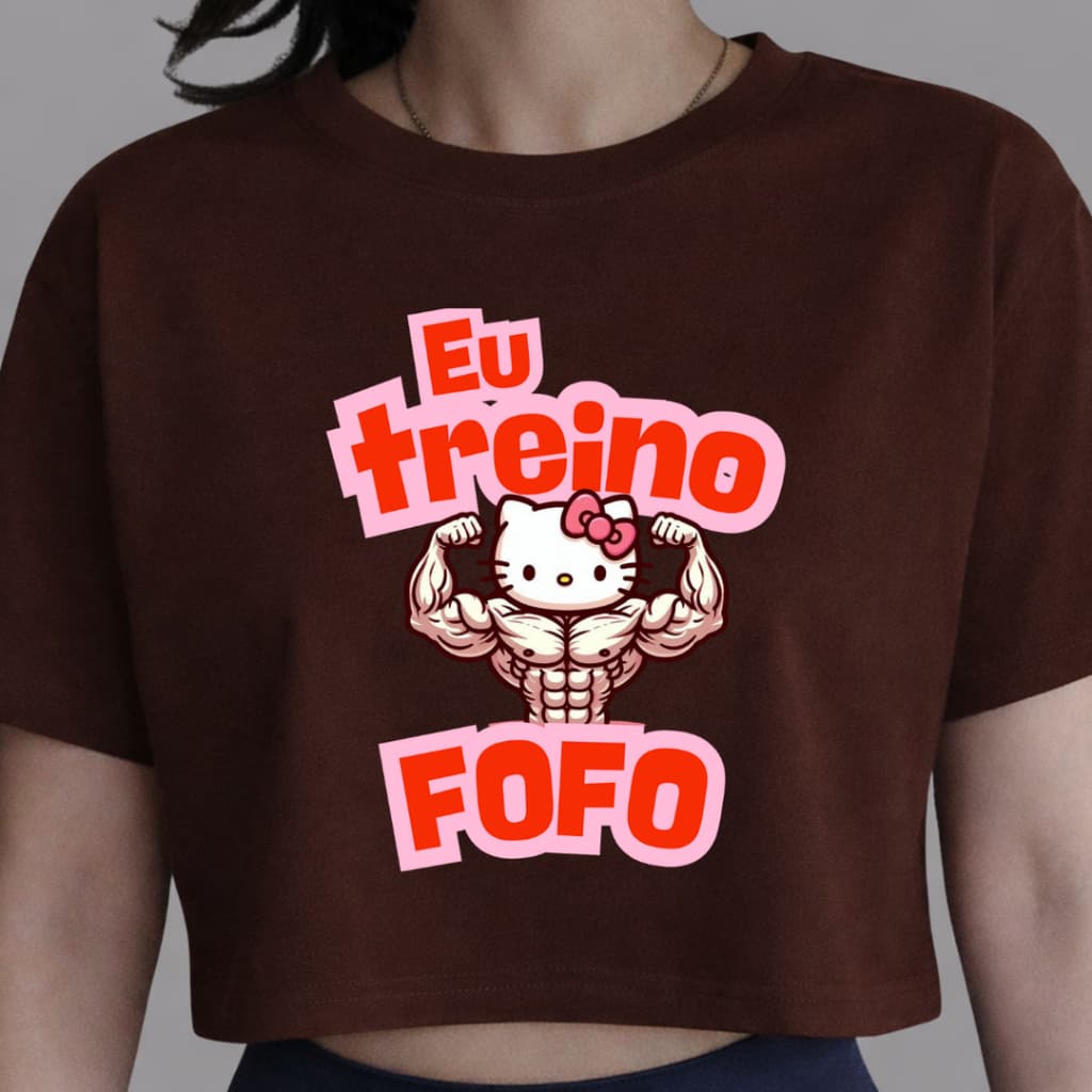 Cropped Fofo e versátil, perfeito para treinos leves ou uso casual, estiloso e fácil de combinar com leggings e shorts