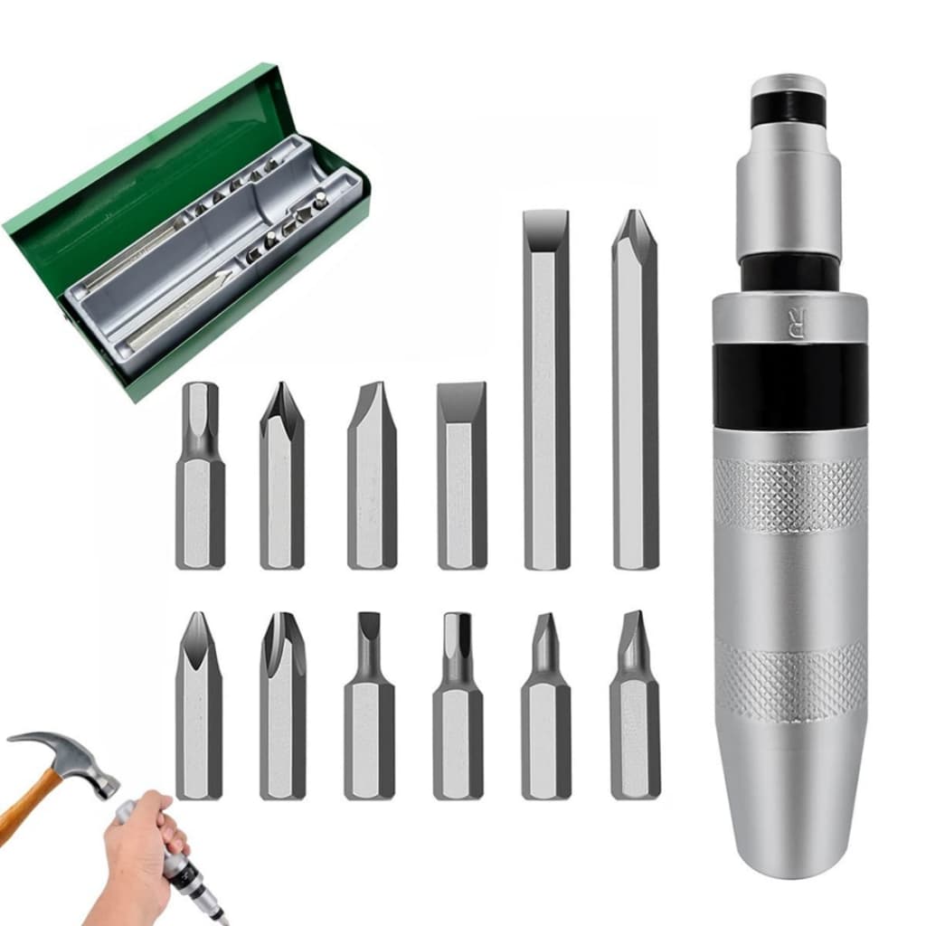 Chave De Impacto 1/2 polegada Com Bits 13 Peças Em Lata ferramenta extratora de chave de impacto manual