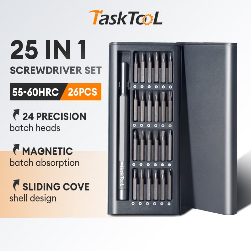 TASKTOOL Kit Ferramenta Chave Magnética Precisão 24Pcs Jogo Ferramenta Manual Chave Pequenos Reparos