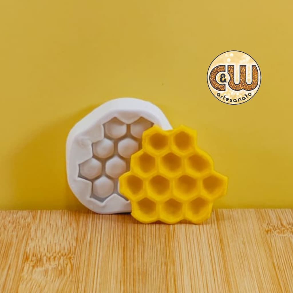Molde de Silicone Favo de Mel de Abelha - Decoração, Confeitaria e Artesanato