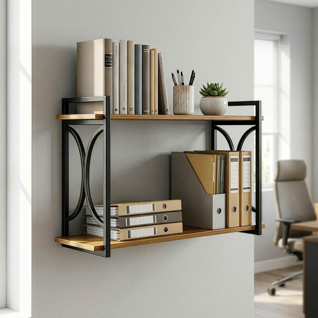 Prateleira Industrial Suspensa ate 60cm Organizadora Livros Decorações Sala Cozinha Lavanderia