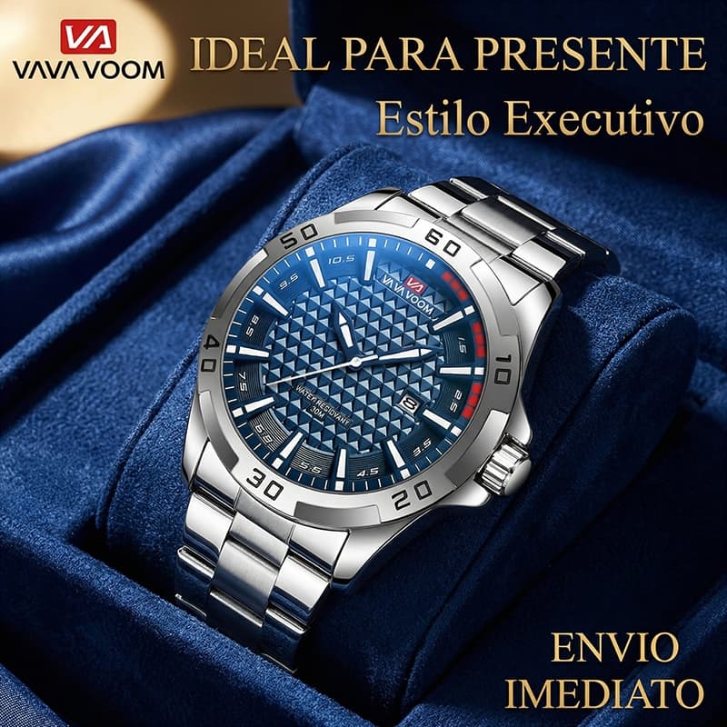 Relógio Masculino Grande 45mm VAVA VOOM 2581Original Social Esporte Fino Kit Presente