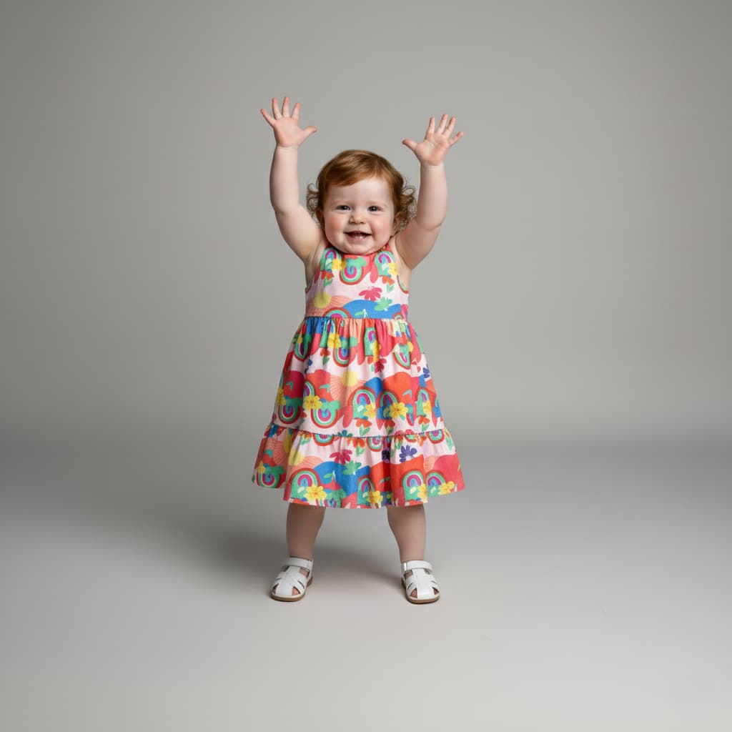 Vestido Infantil menina Estampas Sortidas Fita nas Alças Tecido Leve  Fresquinho Acabamento Premium