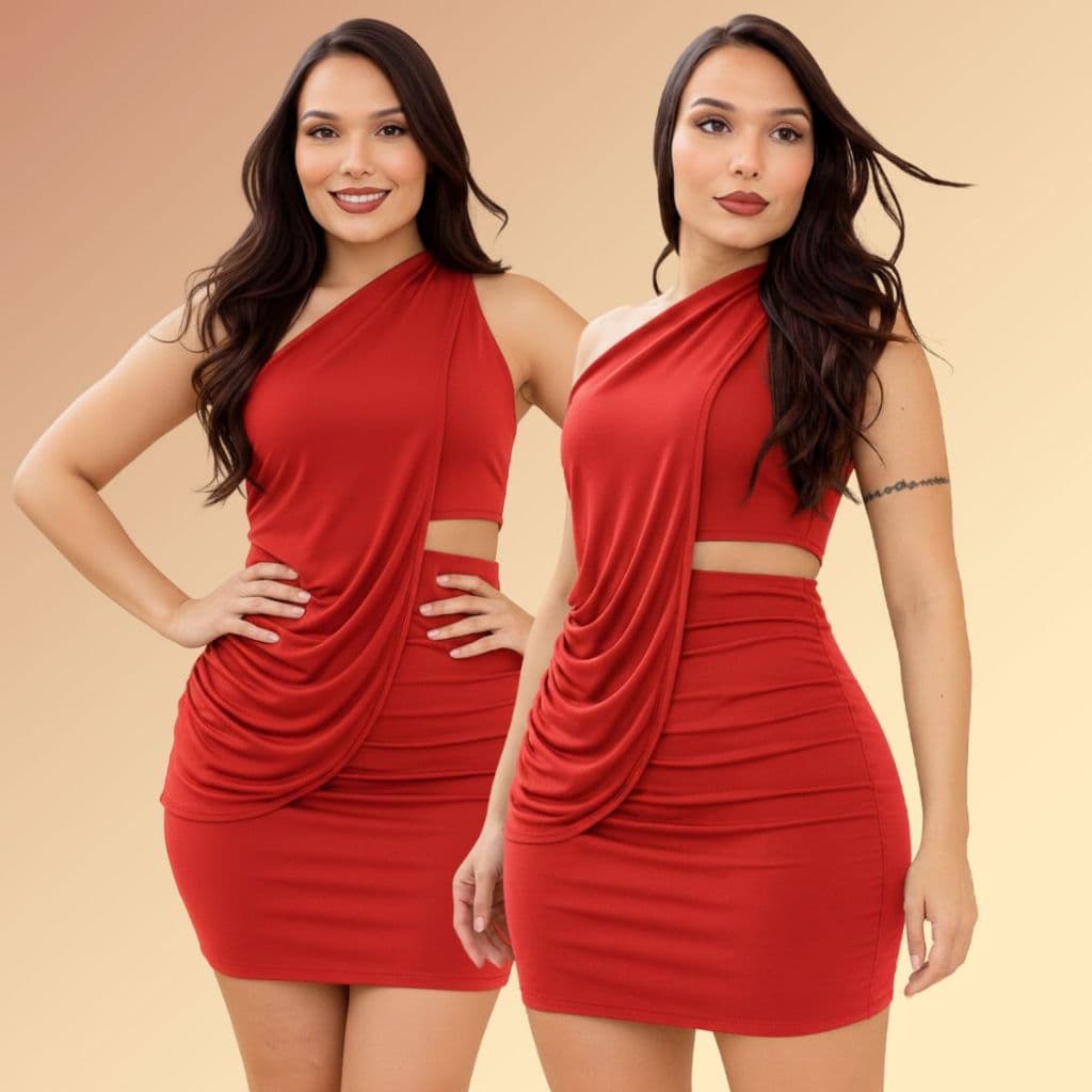 Conjunto 3 Peças Vestido Feminino Mula Manca Moda Verão Suplex Premium Elegante