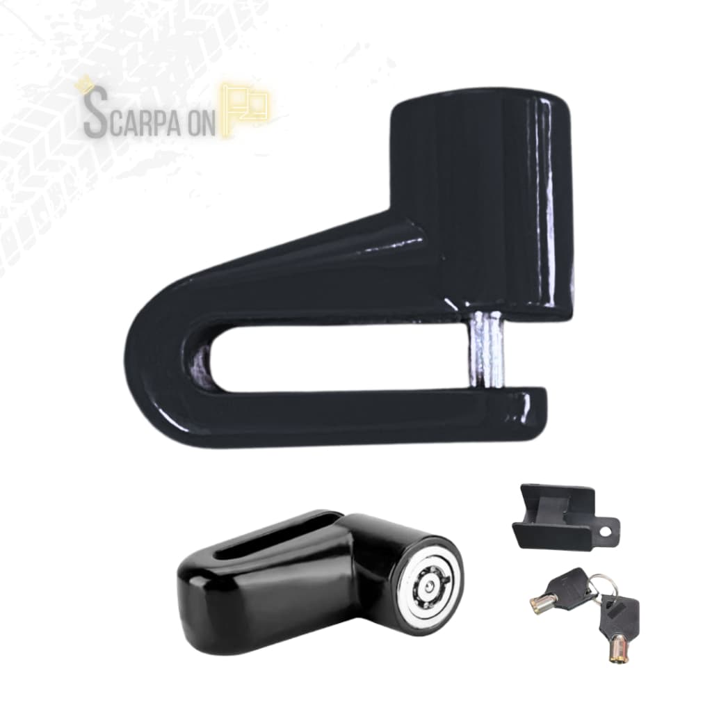 Trava de Disco Anti-Furto Universal Luatek Original Moto Cadeado Reforçado + 2 Chaves Tetra