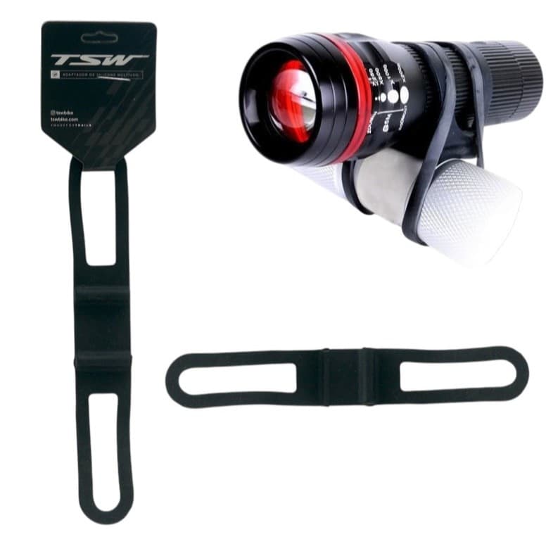 Abraçadeira Adaptador Suporte Bike Silicone Multiuso Para Farol Lanterna