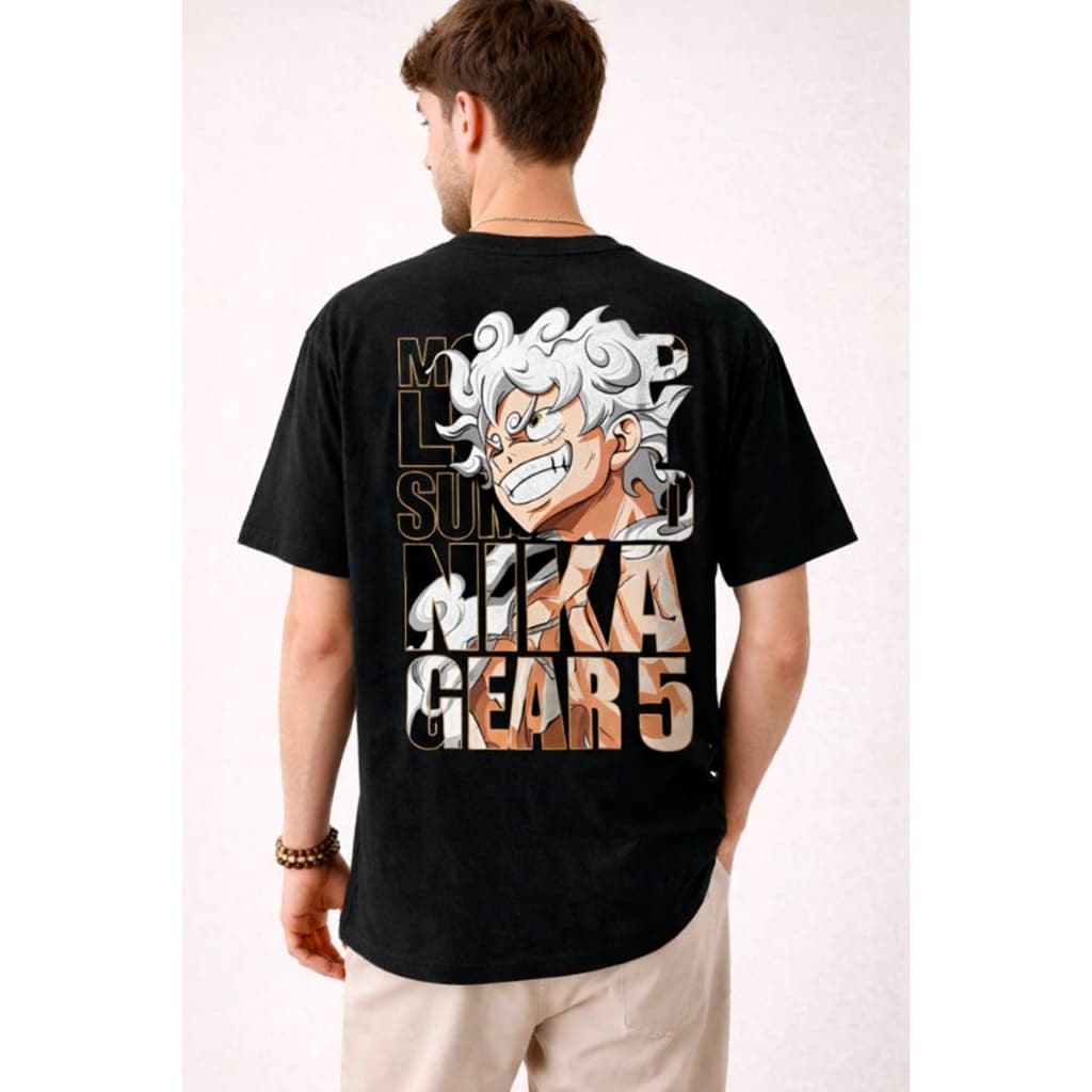 Camiseta Luffy Gear 5 One Piece Anime Oficial Unissex Manga Curta Algodão