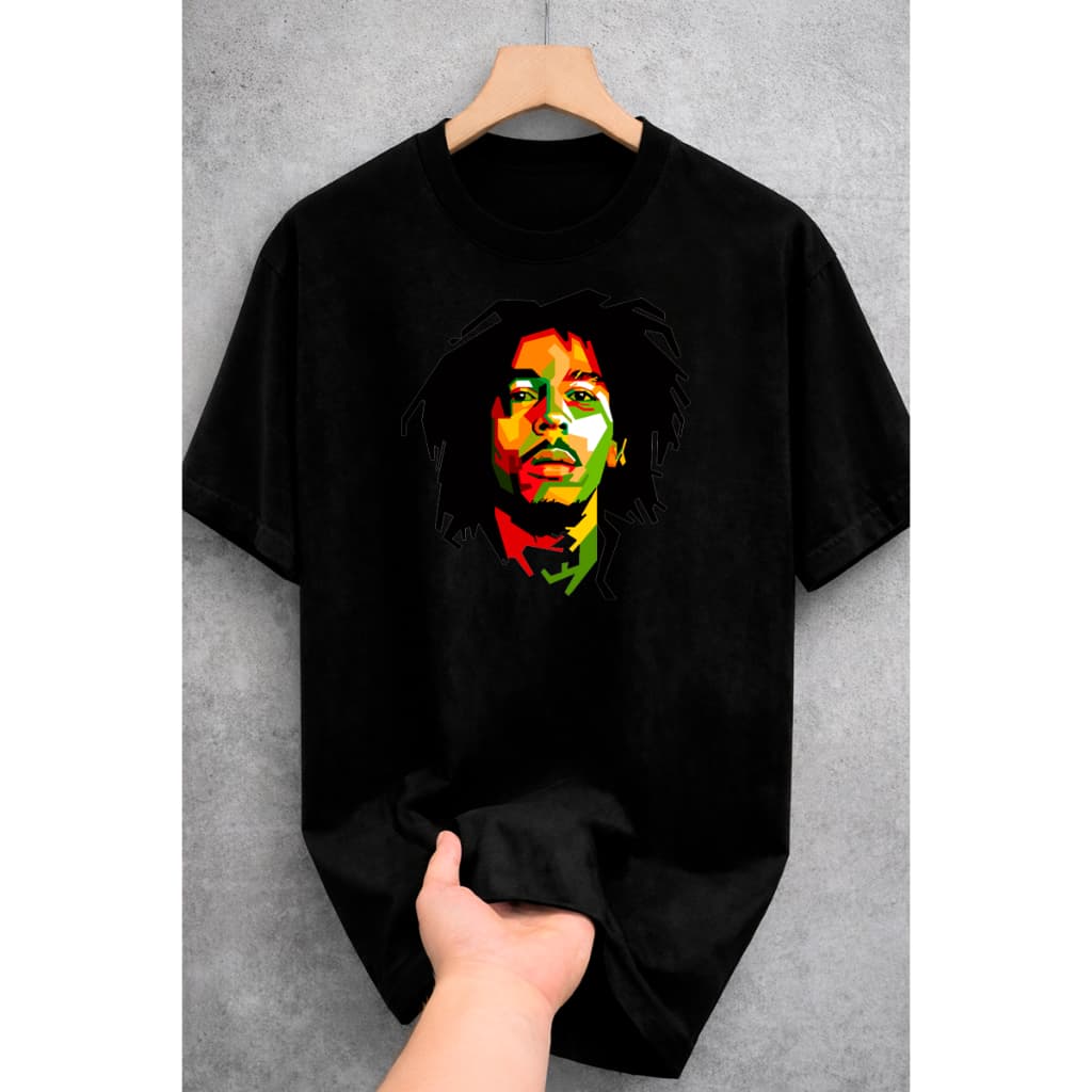 Camiseta Reggae Bob Marley One Love Unissex Algodão Estampada Tendência