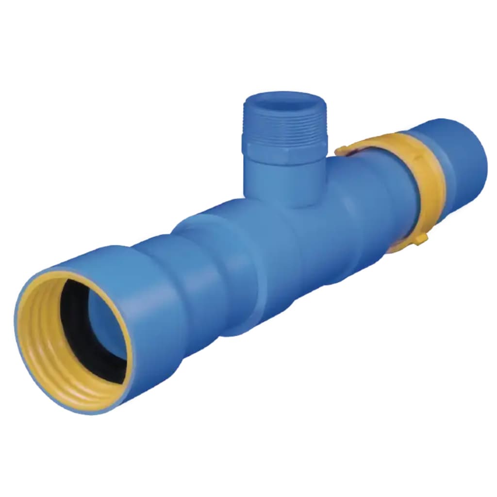 Tê 2x2 RR Rosca Gás ER Engate Rápido Coor Plastik PVC Conexão para Registro 2" polegadas