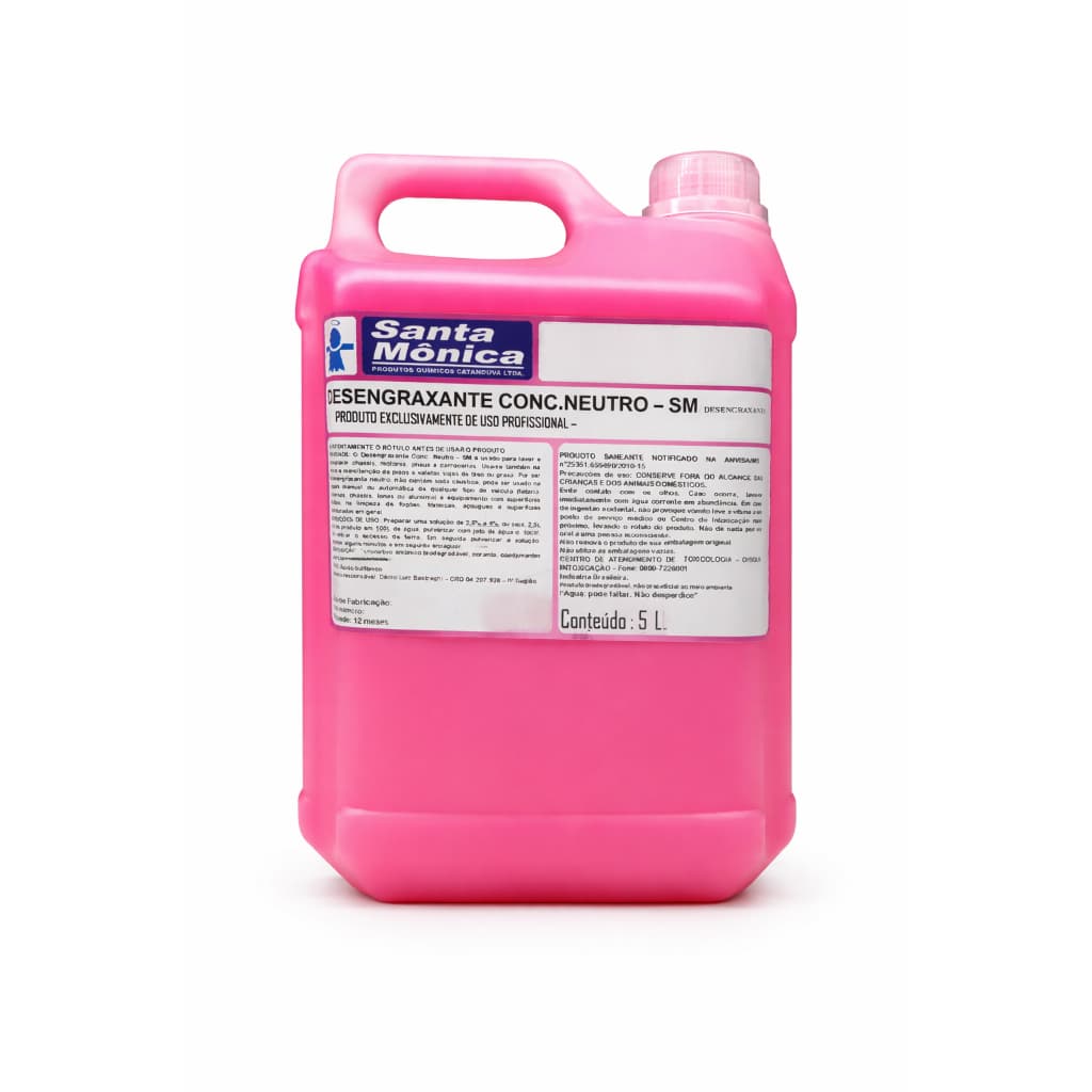 Desengraxante Neutro Concentrado 5L Profissional Limpa Motor Chassi Pneu Carro Moto Caminhão