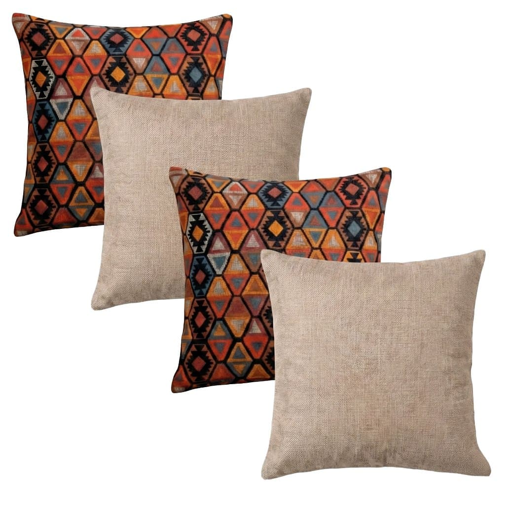 Kit 04 Almofadas Cheias ou Vazias Decorativas 50x50 Luxo Delicada