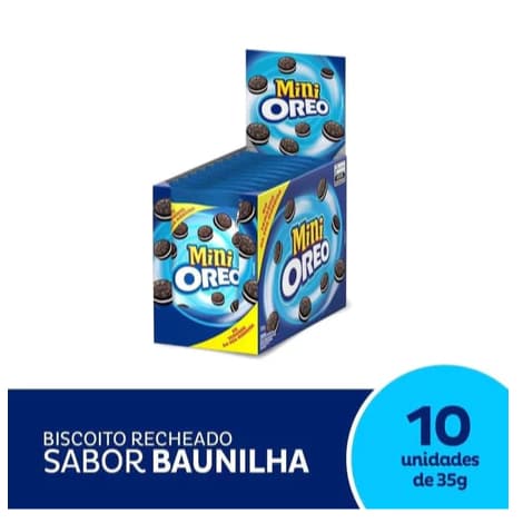 Mini Oreo Biscoito Recheado Original - Kit com 10 Unidades de 35g (350g Total)