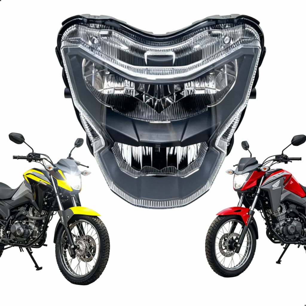 Farol Bloco Óptico Led Titan Fan Xre 190 Tornado 160 2016 A 2025