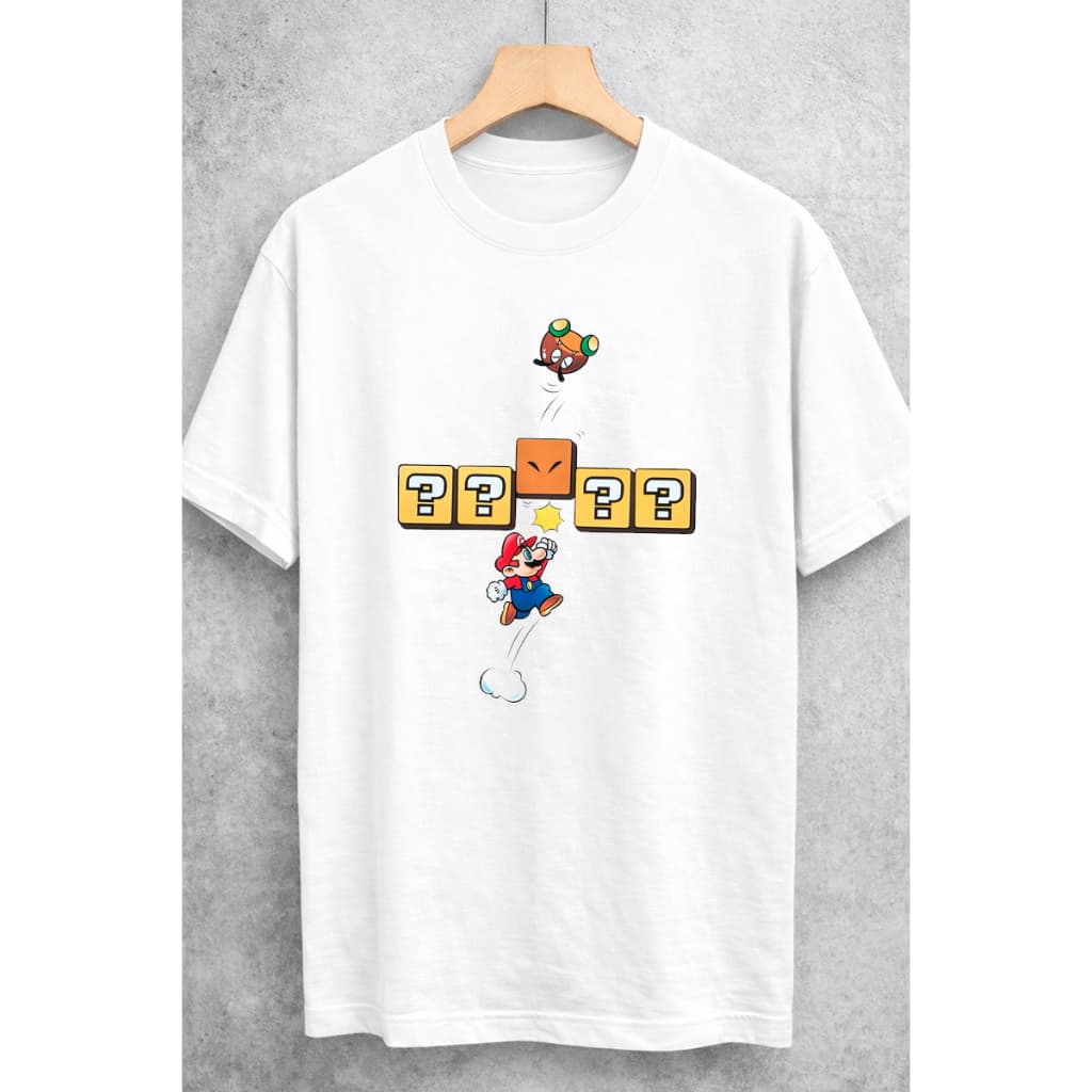 Camiseta Super Mario Bros Video Game Retrô Nintendo Unissex Algodão