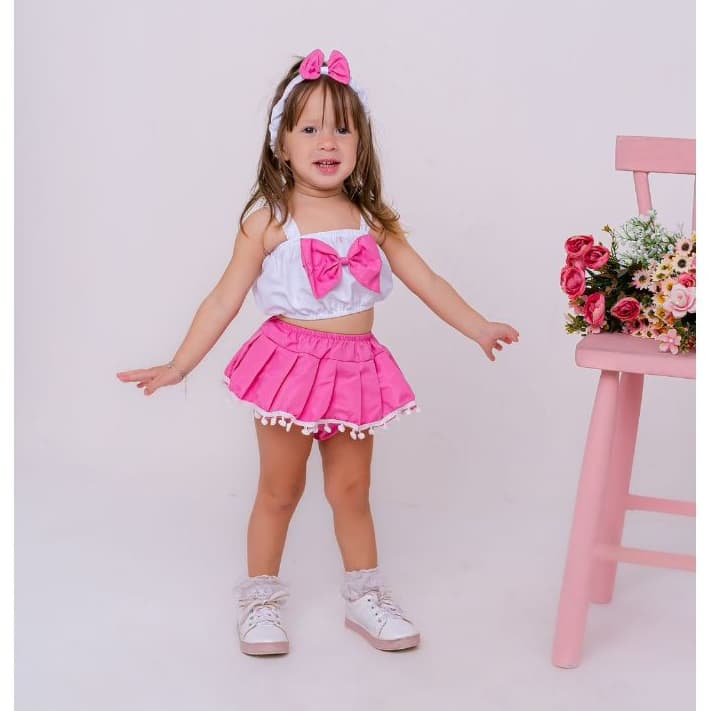 Conjunto Infantil Menina | Roupa de Menina 06, 08, 10 Meses, 1, 2 Anos