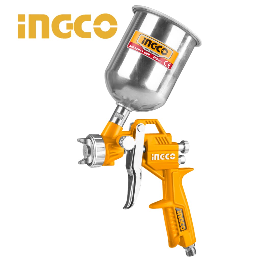 Pistola de Pintura Gravitacional 400ml INGCO ASG4041 Bico 1.5mm Profissional