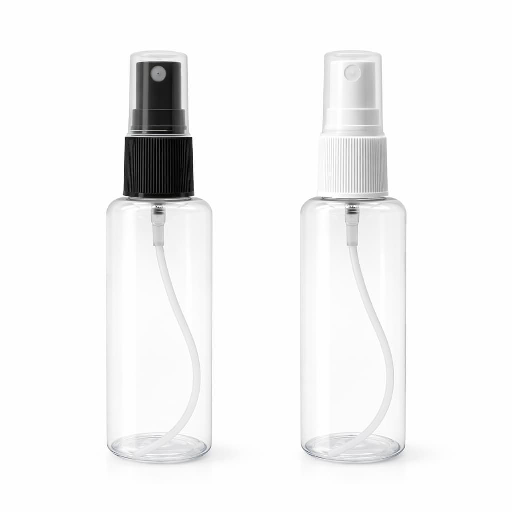 100 Frascos Plástico Pet 60ml Cilíndrico + Válvula Spray Para Perfumes Body Splash