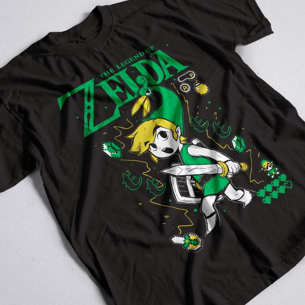 Camisa The Legend of Zelda Link V9 Camiseta Jogo Unissex 100% Algodão
