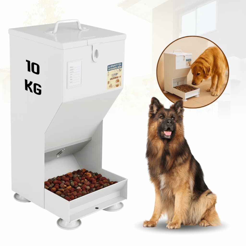 Comedouro Automático de Aço para Cães Gato Coelho 10kg Fercar