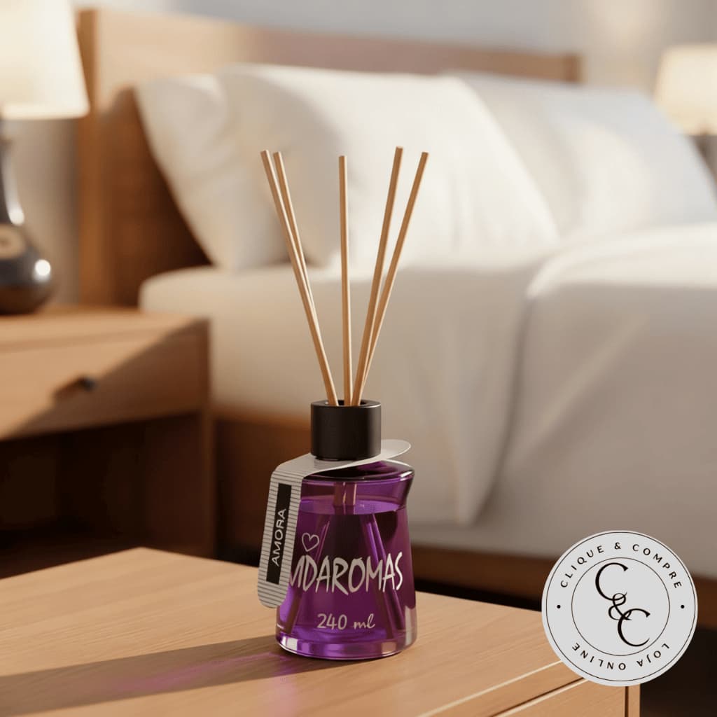 Kit com 6 Aromatizadores de ambiente com varetas 240 ml Vidaromas