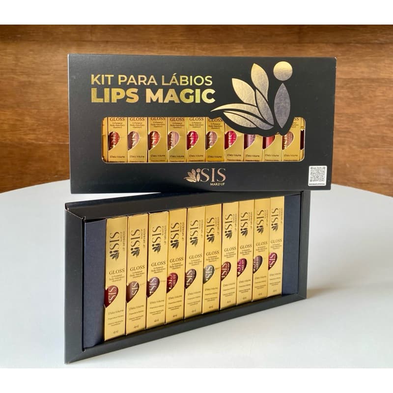 kit 10 Gloss Labial Efeito Volume Big Mouth Original + Brilho Intenso
