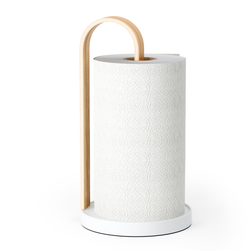 Bellwood - Porta Papel Toalha Natural e Branco Umbra