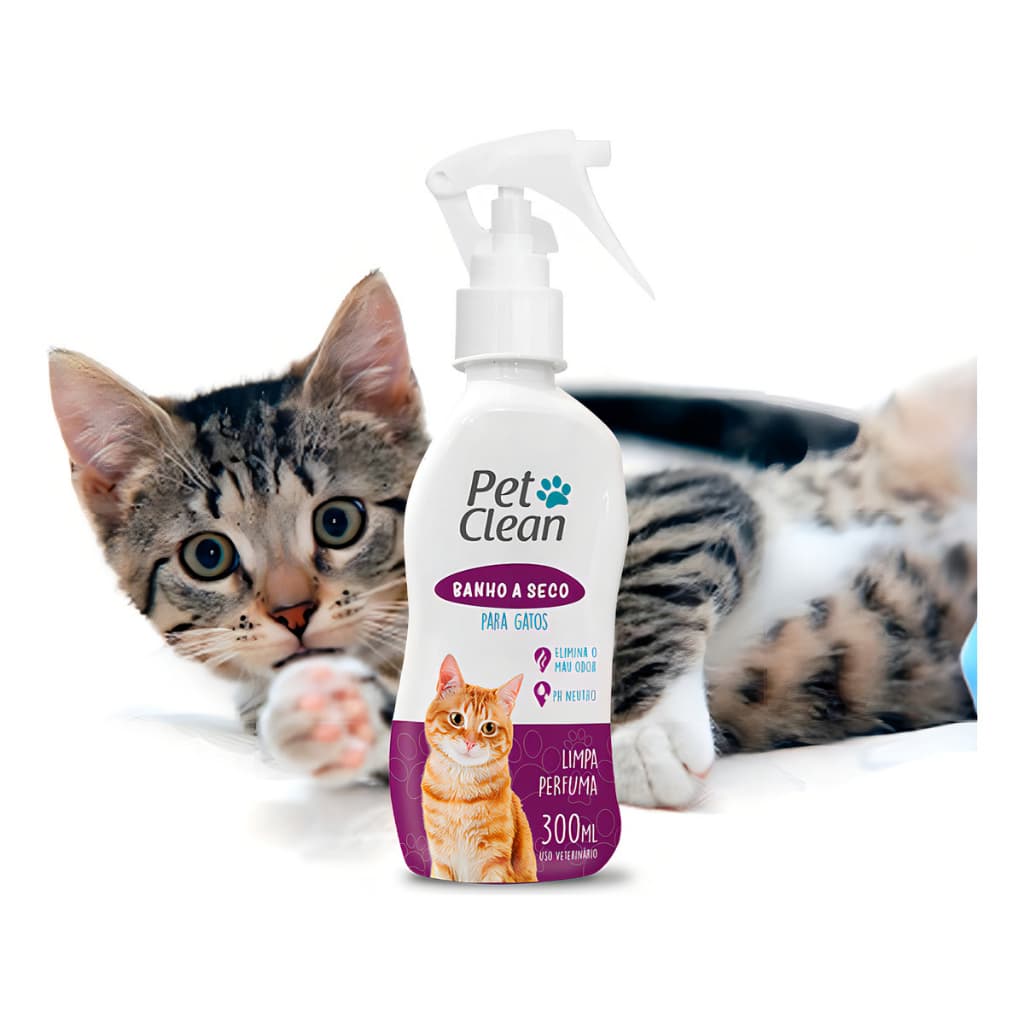 Banho A Seco Para Gatos Pet Clean Liquido 300 Ml