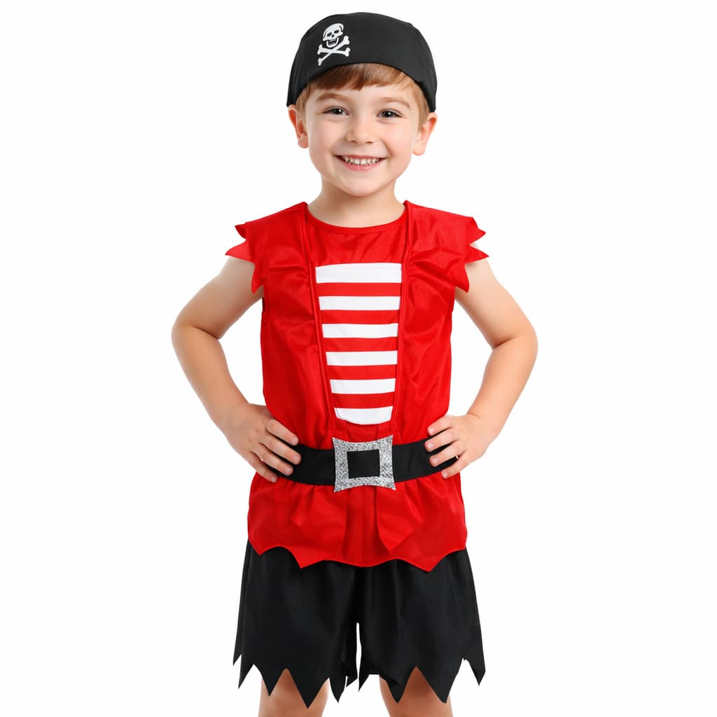 Fantasia De Pirata Infantil Unissex Carnaval, Festa, Eventos, Aniversario Temático