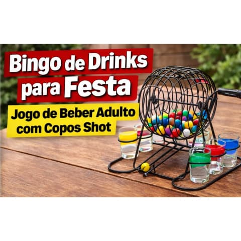 Jogo de Bebida para Festa com Amigos – Bingo do Shot Festa Entretenimento Divertido