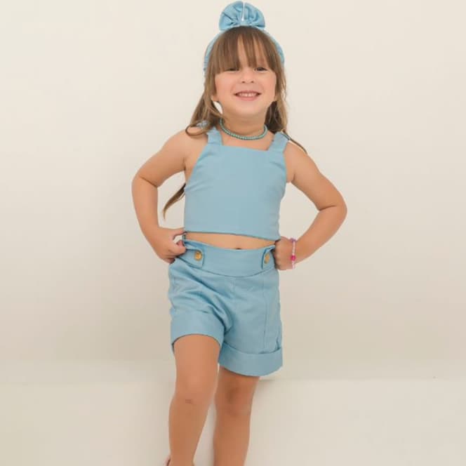 Conjunto Infantil + Tiara | Menina Roupa Infantil (2, 3 e 4 Anos)