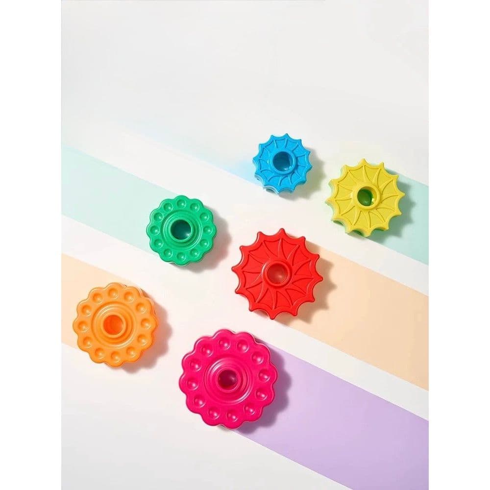 🌀 Giro Mágico Colorido – Brinquedo Educativo de Encaixe e Equilíbrio 🌈
