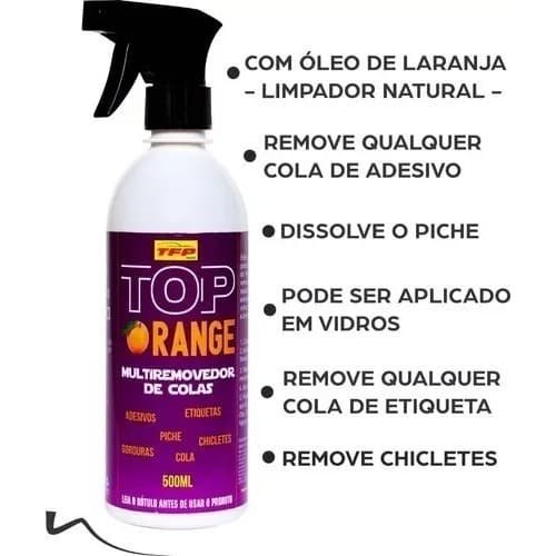 Removedor De Colas, Grudes Insulfilme Top Orange - 500ml Tfp Center