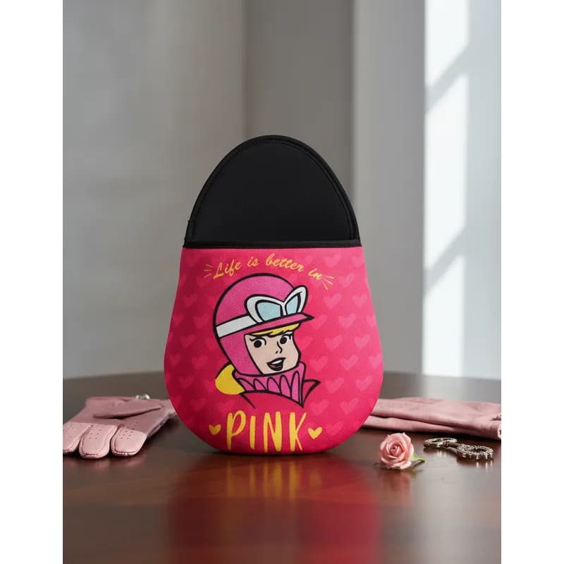 Lixeira Veicular De Cambio Penelope Charmosa Neoprene Porta Treco Corrida Maluca Penelope PitStop kawaii