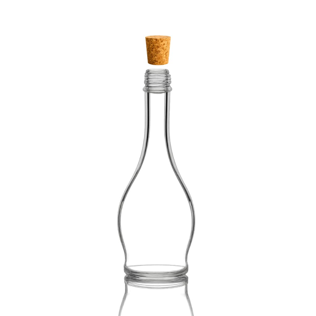 Kit 10 Garrafas De Vidro Firenze Premium Para Licor 375ml Rolha Cortiça