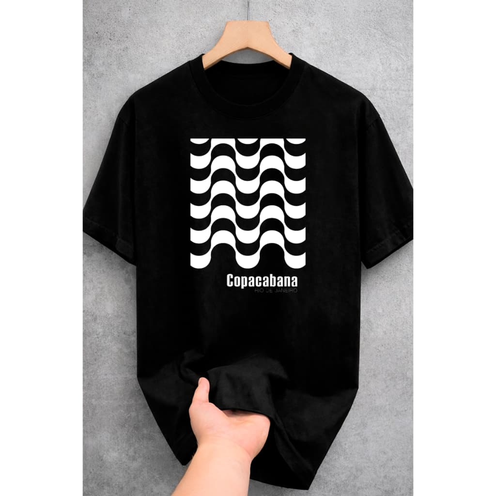 Camiseta Copacabana Rio de Janeiro Unissex Algodão Estampada