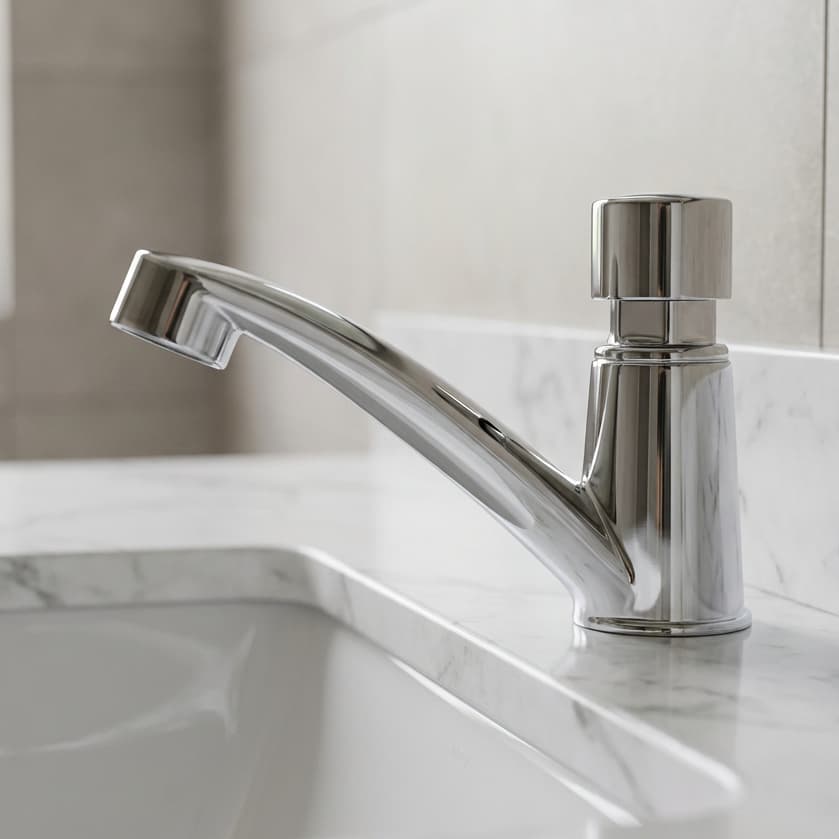 Torneira Automática Matic Para Banheiro Lavatório Com Temporizador Abs Cromada Luxo