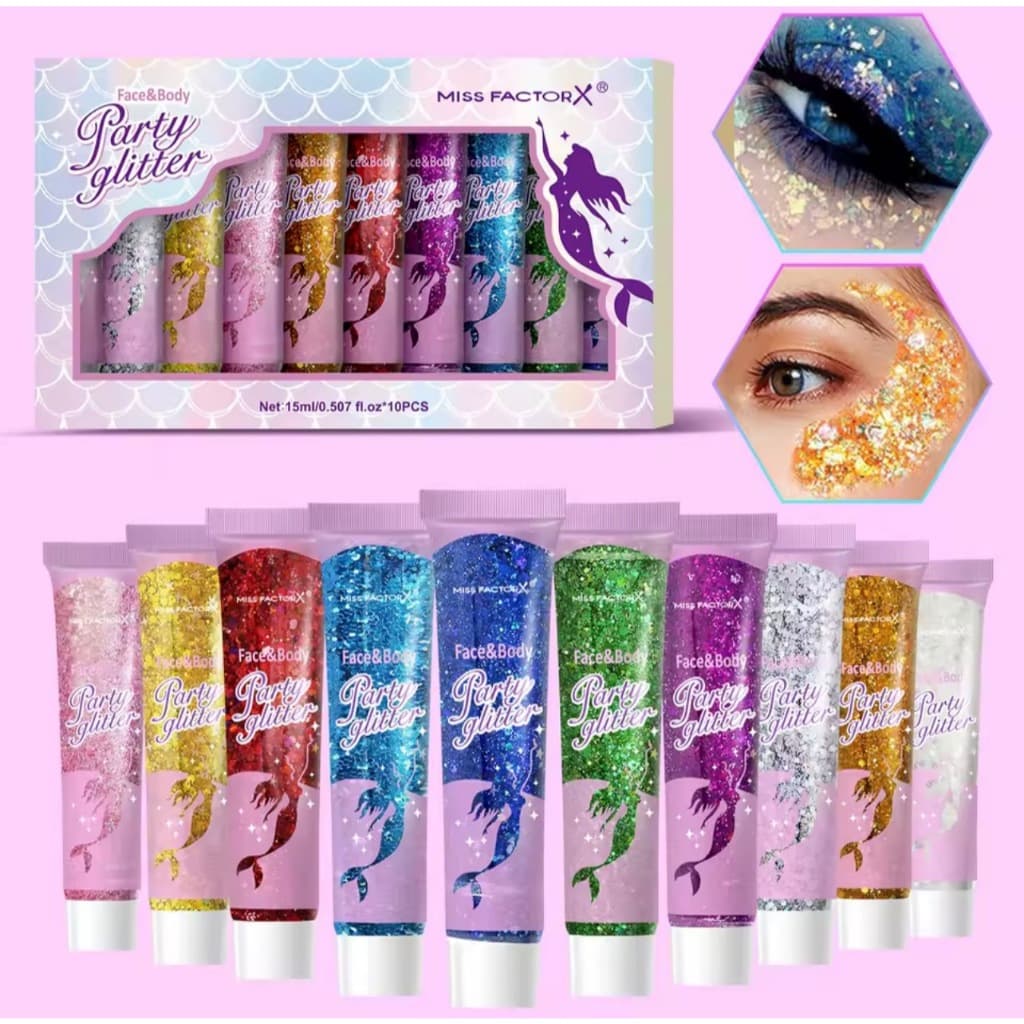 KIT GE GLITTER 10 UNID CORES DIVERTIDAS
