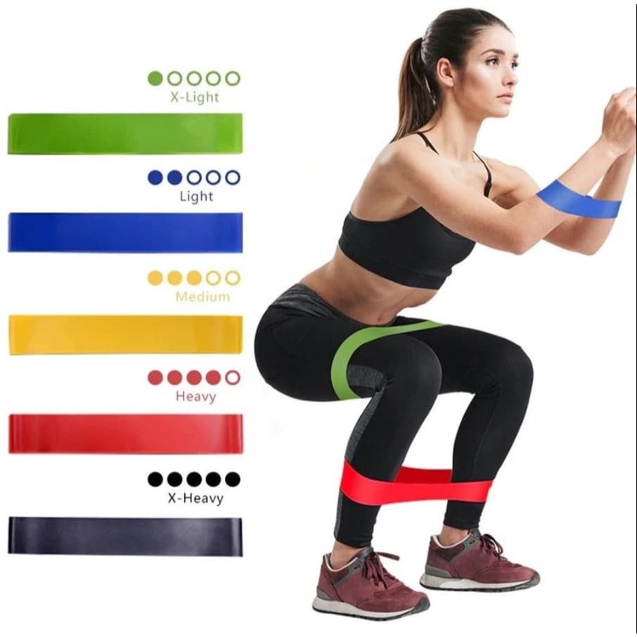 Kit Mini Band Elástico com 5 Intensidades | Treino Funcional, Pilates e Academia